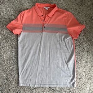 Calvin Klein Polo Shirt - Pink/Gray - Men’s Size XL (Body Fit)